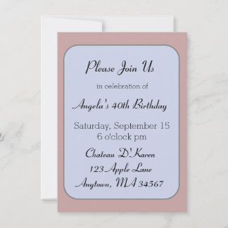 Periwinkle auf Lilac Anpassbare Einladung