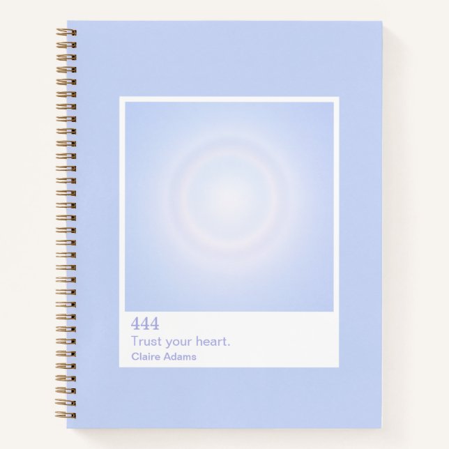 Periwinkle Aura Swatch Angel Number Notebook Notizbuch (Vorderseite)