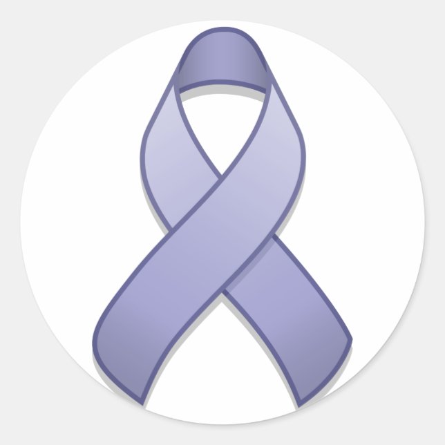 Periwinkle Awareness Ribbon Round Sticker (Vorderseite)