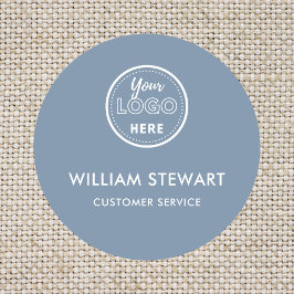 Periwinkle Berufliches Logo Runde Mitarbeiter Namensschild