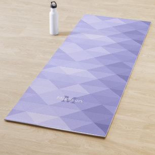 Periwinkle blaues geometrisches Quadratmuster Mono Yogamatte