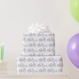 Periwinkle Blue Bicycle Geschenkpapier