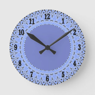 Periwinkle Blue Country Lace Wall Uhr