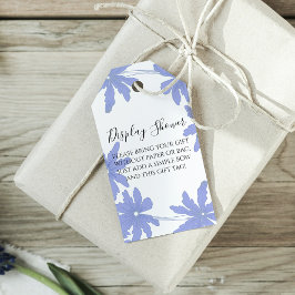 Periwinkle Blue Daisies Display Brautparty Geschenkanhänger