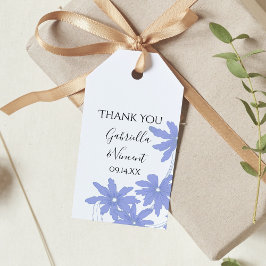 Periwinkle Blue Daisies Gastgeschenk Hochzeit Tags Geschenkanhänger
