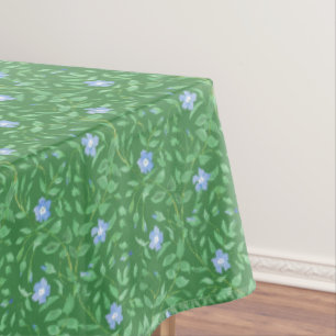 Periwinkle Blue Dark Green Country Stil Floral Tischdecke