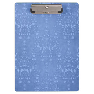 Periwinkle Blue Extravagant Damask Muster Klemmbrett