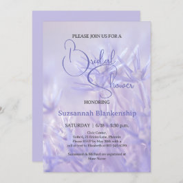 Periwinkle Blue Floral Background Brautparty Einladung