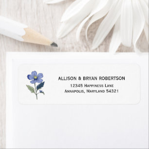Periwinkle Blue Floral Wedding Anschrift