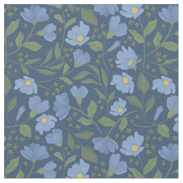 Periwinkle Blue Flowers Stoff