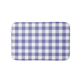 Periwinkle Blue Gingham Karo Modernes Muster Badematte