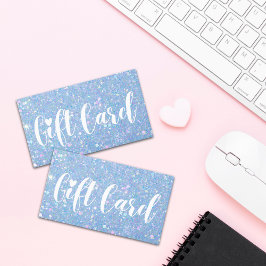Periwinkle Blue Glitzer Store Geschenkkarten Visitenkarte