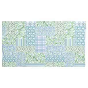 Periwinkle Blue Green Imitats Muster Kissenbezug