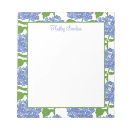 Periwinkle Blue Hydrangea Muster Notepad Notizblock