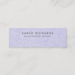 Periwinkle Blue Lila Juwelierin Earring Display Mini Visitenkarte