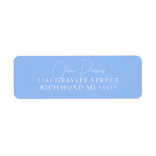Periwinkle Blue Modern Minimal Scripted