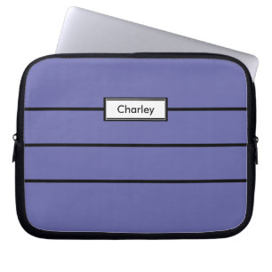 Periwinkle Blue Moderner Minimalistischer Mit Mono Laptopschutzhülle