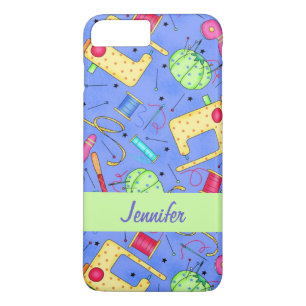 Periwinkle Blue Sewing Nows Name Personalisiert Case-Mate iPhone Hülle