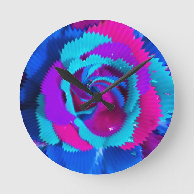 Periwinkle Blue Vision Wallclock Runde Wanduhr (Vorderseite)