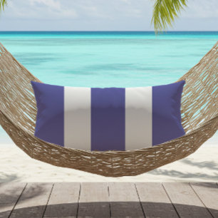 Periwinkle Blue White Cabana Stripes Outdoor Kissen Für Draußen