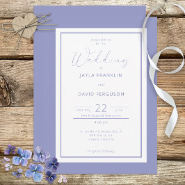 Periwinkle Blue White Moderne Einladung