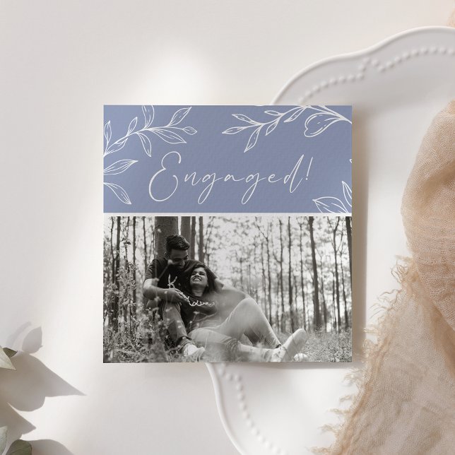 Periwinkle Blume Boho Add Foto Engagement Party (Von Creator hochgeladen)