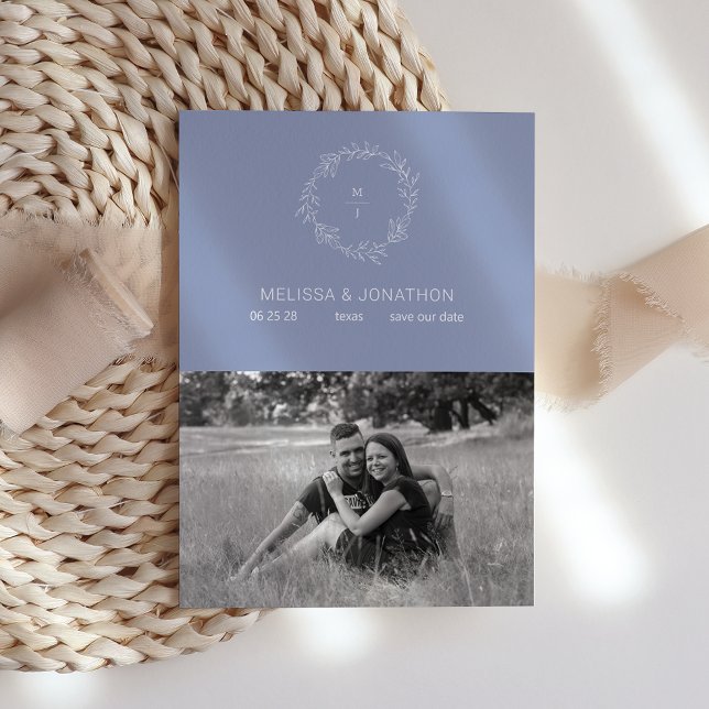 Periwinkle Blume Boho Bride Save the Date (Von Creator hochgeladen)