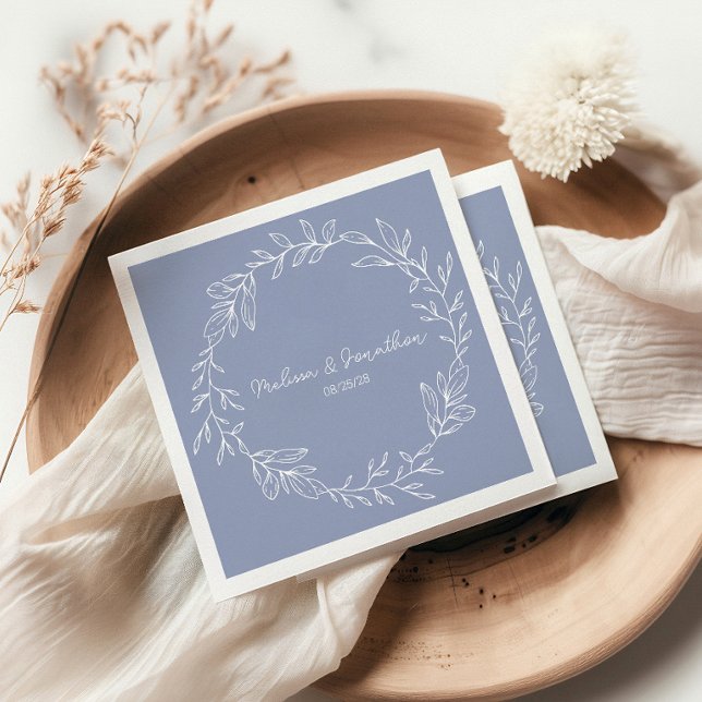 Periwinkle Blume Boho Romantische Hochzeit Serviette (Von Creator hochgeladen)