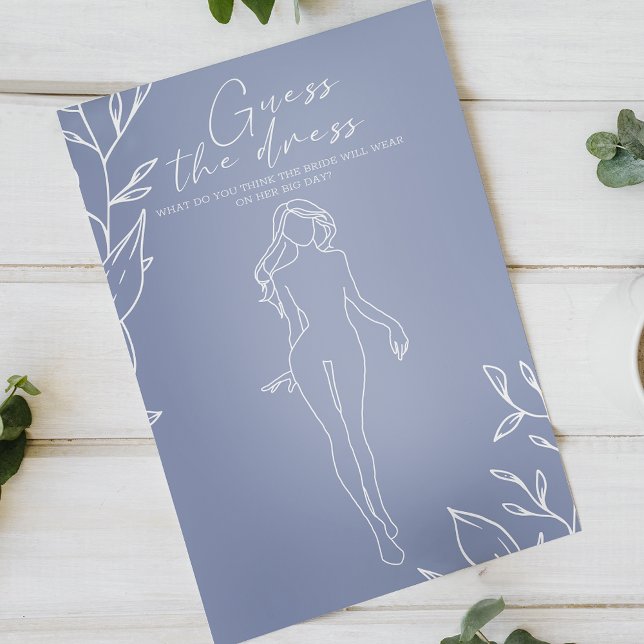 Periwinkle Blume Bridal Game Ratet das Kleid Flyer (Von Creator hochgeladen)