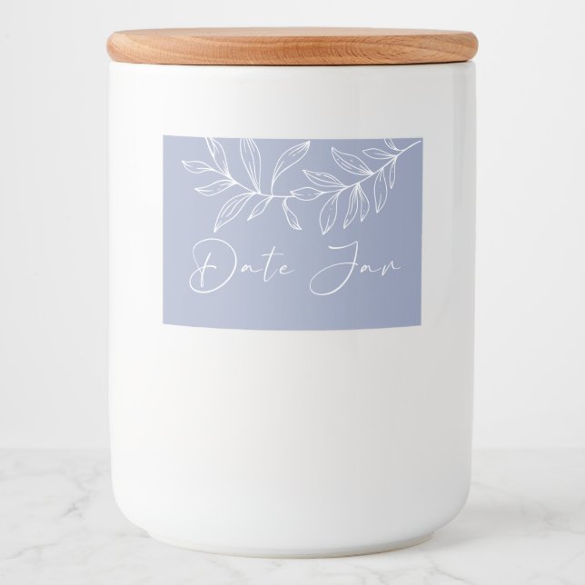 Periwinkle Blume Datum Nacht Jar Lebensmitteletikett (Vorderseite)