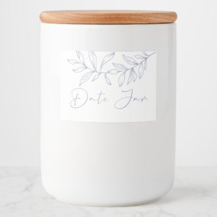 Periwinkle Blume Datum Nacht Jar Lebensmitteletikett