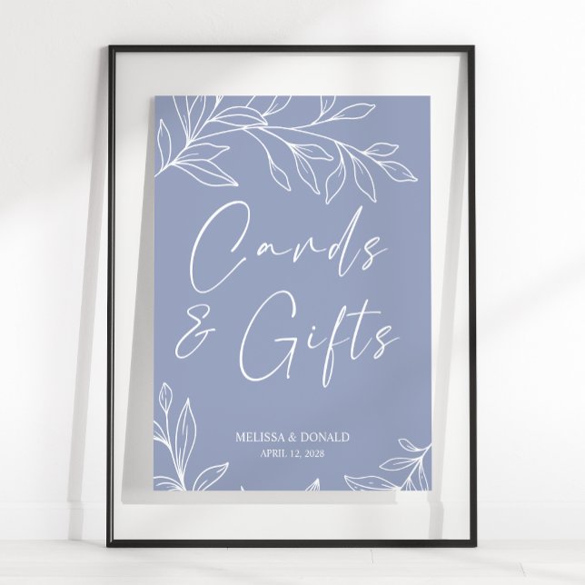 Periwinkle Blume Einfache Hochzeitskarte und Gesch Poster (Von Creator hochgeladen)