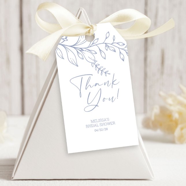 Periwinkle-Blume Hochzeit Geschenkanhänger (Von Creator hochgeladen)