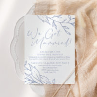 Periwinkle Blume Wedding Just Married