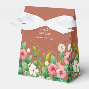 Periwinkle Burnt Orange Terracotta Wedding Geschenkschachtel