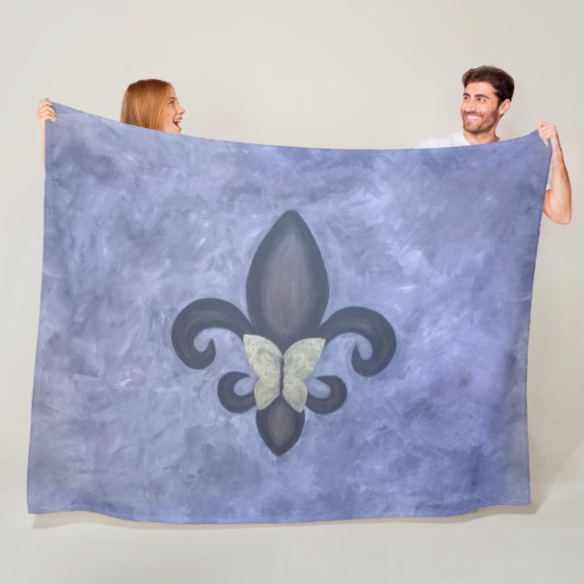 Periwinkle Butterfleur | Lilie Butterfly Fleecedecke (Beispiel)