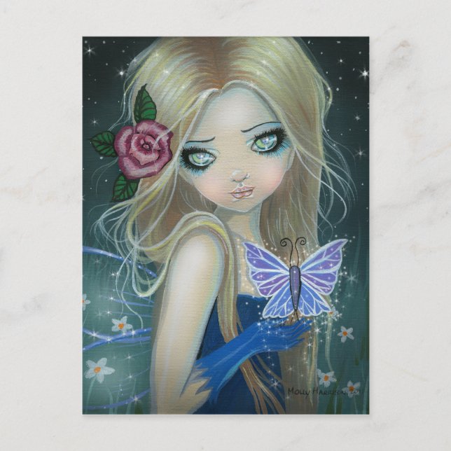 Periwinkle Butterfly Fairy Postcard Postkarte (Vorderseite)