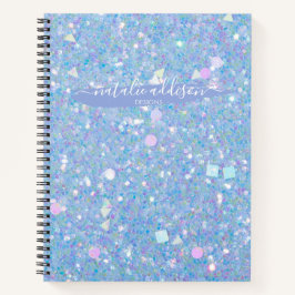 Periwinkle Chunky Glitzer | Personalisiertes Noteb Notizbuch