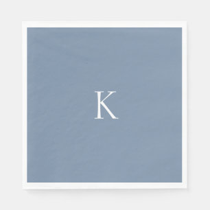 Periwinkle Custom Initial Luncheon Napkins Serviette