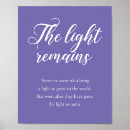 Periwinkle Das Licht bleibt Gedenkfeier Poster