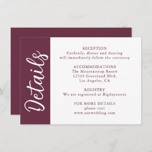 Periwinkle Decorative Calligrafy Enclosure Card Begleitkarte