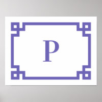 Periwinkle Decorative Monogramm für griechische Sc