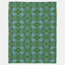 Periwinkle Explosion Holographische Abstrakte Kuns Fleecedecke