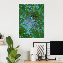 Periwinkle Explosion Holographische Abstrakte Kuns