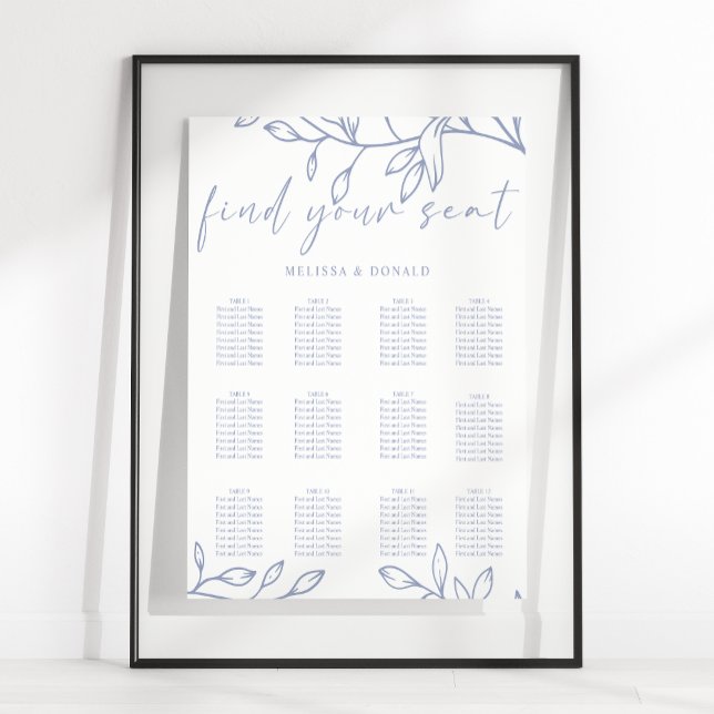 Periwinkle Flo Einfache Hochzeitskarte Poster (Von Creator hochgeladen)