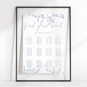 Periwinkle Flo Einfache Hochzeitskarte Poster