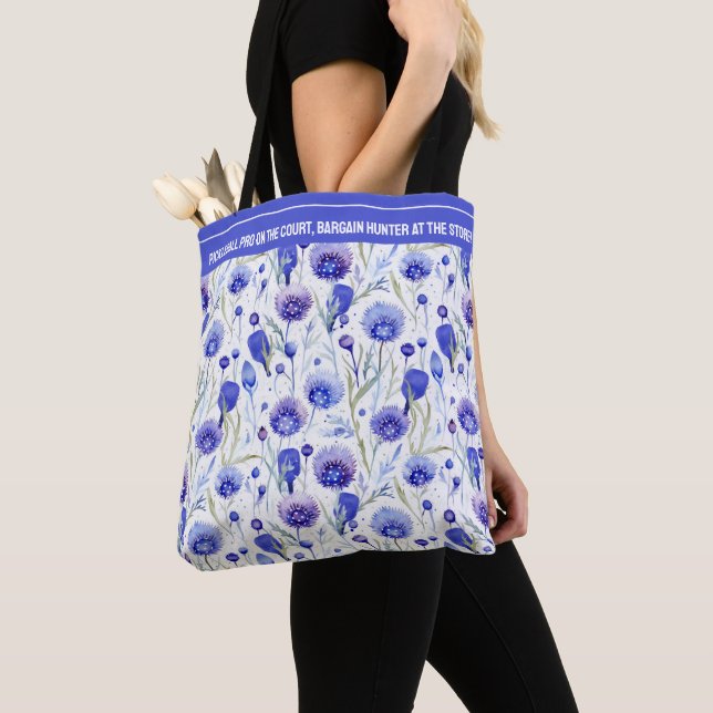 Periwinkle Funny Watercolor Maisblume Pickleball (Von Nahem)