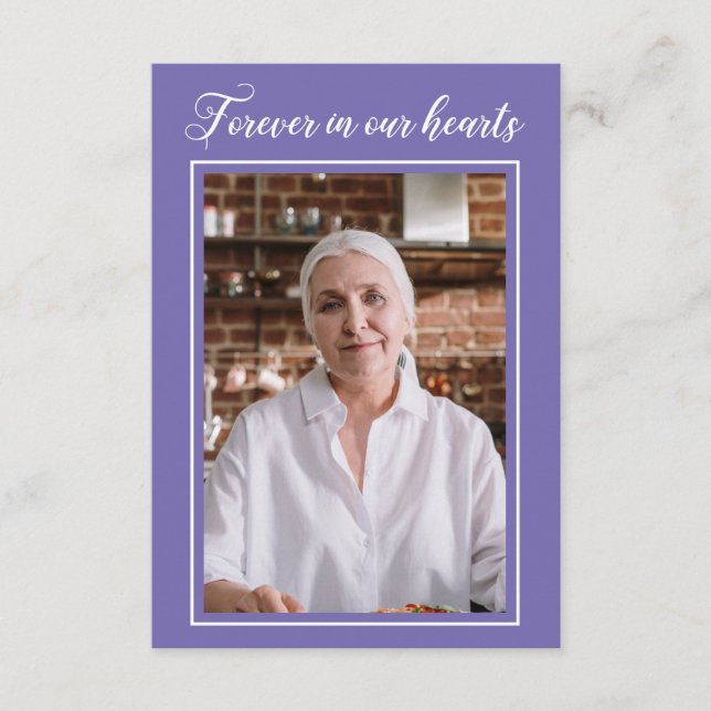 Periwinkle für immer in unserem Foto der Herzklopf Begleitkarte (Vorderseite)