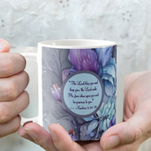 Periwinkle Garden Morning Segen Tasse
