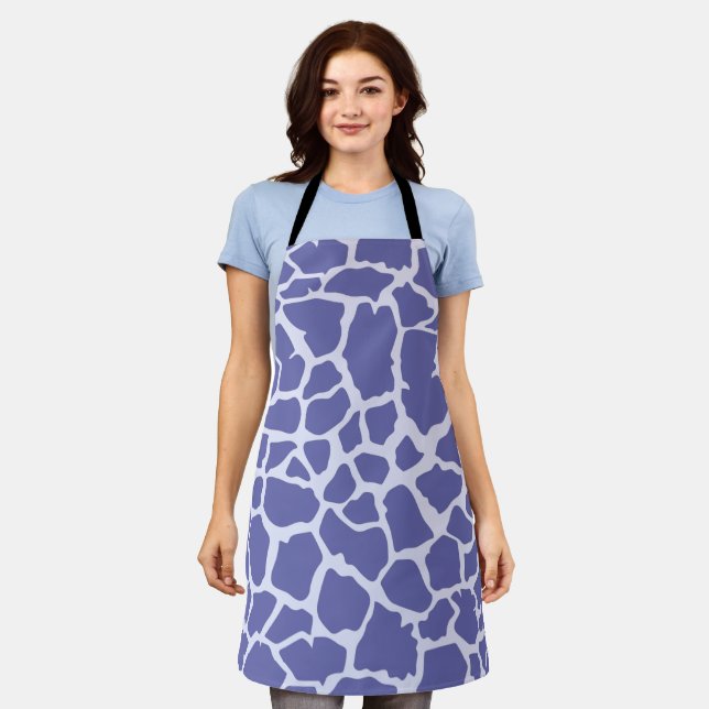 Periwinkle Giraffe Print Schürze (Getragen)
